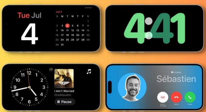 贾汪苹果手机维修分享iOS17横屏充电待机显示有什么好处 