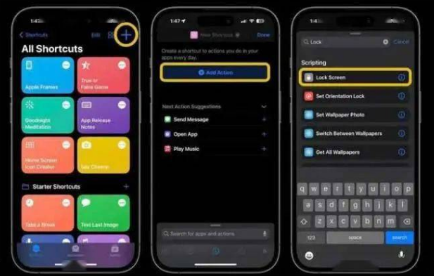贾汪苹果14锁屏维修店分享iPhone14升级iOS16.4后如何创建锁屏快捷方式 